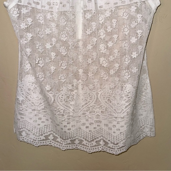 Cabi White Lace sleeveless sheer Prudence Blouse Top #5201 size small - Picture 10 of 14